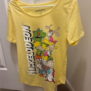 Nickelodeon Yellow Cartoon Character Tee